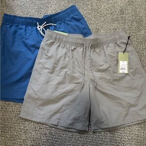 Men's Swim Shorts - Blue and Gray
